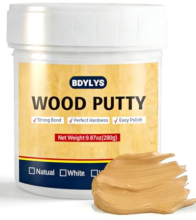 Natural Wood Filler, 9.87 oz Wood Putty Furniture Repair Kit