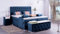Boxspringbett Jana 240x220, VS-Royalblau, 7-Zohnen Taschenfederkernmatratze, Ergoflex - Inklusive Aufbau - Deutscher Hersteller