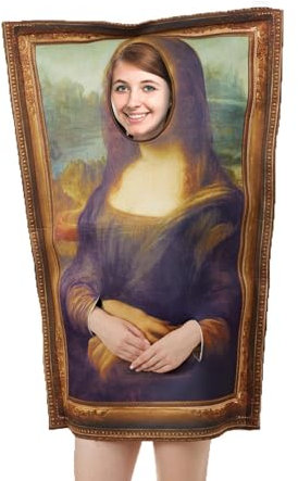Mona Lisa Kostüm, Lustiges Van Gogh Kostüm | Kostüm Berühmter Gemälde, Lustige Halloween Kostüme, Tragbare Kostüme Cerative Dress Up Für Teenager, Bühnenshow, Frauen