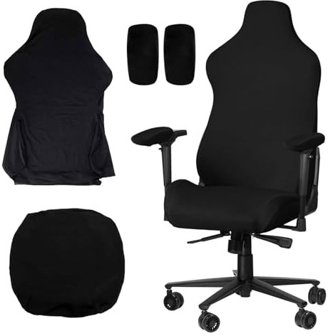 NCZCDZSW Gaming Stuhl Bezug 4 Stück Bürostuhl Bezug mit Armlehnen Waschbar Sitzbezug bürostuhl Dehnbare Gaming Stuhlhussen Gamingstuhl-Bezüge Sitzbezug Stuhl für Computer Stühle Bürostuhl Drehstuhl