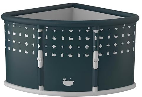 Badewanne Bathtub, faltbare badewanne erwachsene, Tragbare Badewanne Für Erwachsene, Mobile Faltende Wannenbad, Plastikeimer Badewanne(Green)