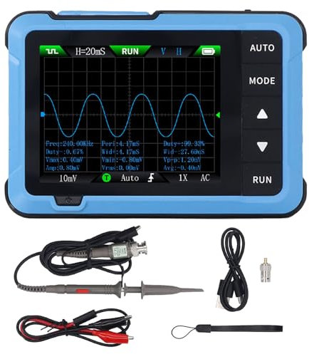 Digital Oscilloscope Generator, 2 in 1 Handheld Oscilloscope Generator Crocodile Clip Probe P6100 Probe