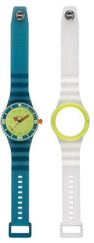 HIP HOP, Orologio Master 40, Edizione Esclusiva, Orologio da Uomo con 2 Cinturini Intercambiabili in Silicone, Quadrante con Indici Luminosi, Lunetta Girevole, Chiusura .Dot, Resistente all’Acqua