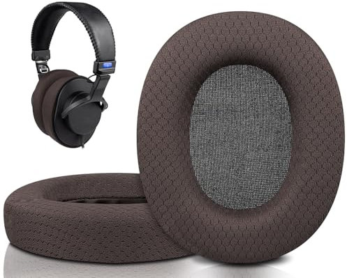 SOULWIT Mesh Gewebe Ersatzpolster Ersatz Ohrpolster für Sony MDR-7506 MDR-V6 MDR-V7 MDR-CD900ST Monitor Kopfhörer, Polster mit Geräuschdämmungsschaum