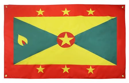 AZ FLAG Bandera Granada 150x90 cm con 4 ojales, Pabellón Granadina para balcón o pared