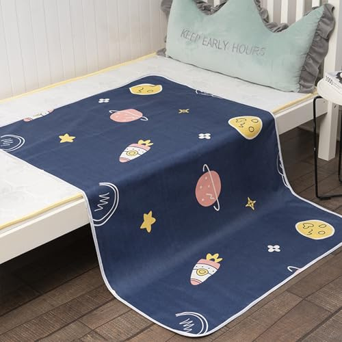 Bettunterlage Wasserdicht Kinder, Inkontinenz Bettunterlage Waschbar, Beidseitig Verwendbar, für Einzel-, Kleinkinder- und Kinderbetten, Doppelbetten (D, 150 * 200cm)