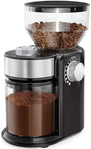 Automatic Burr Mill Coffee Grinder with 18 Adjustable Grind Setting Compatible with Espresso, Coffee Filter, French Press and Percolat