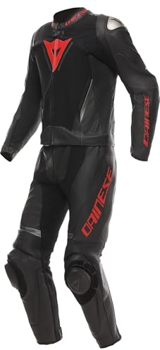 Dainese Demon Sprint 2-Teiler Motorrad Lederkombi, schwarz/schwarz/rot, 54