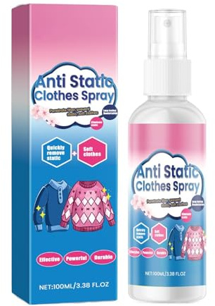 Static Spray for Clothes Universal Instant Fabric Smoothen 100ml | Static Remover Spray for Clothing Sweaters Sofa Blankets Rugs Bed Sheets Home Travel