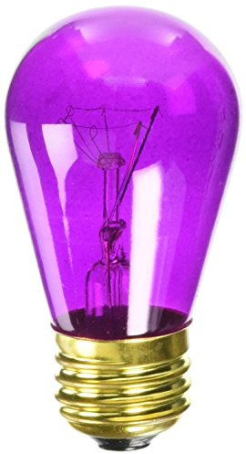 Bulbrite 701511-11S14TPU - 11 Watt S14 Transparent Purple Light Bulb