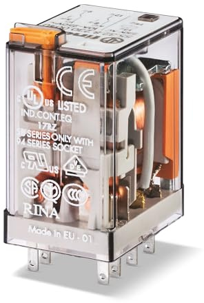 Finder serie 55 - Rele 230vac pulsador indicador 2 conmutado agni+au