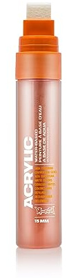 Montana Cans Acrylic Paint Marker, 15mm, Standard Nib, Shock Orange (045397)