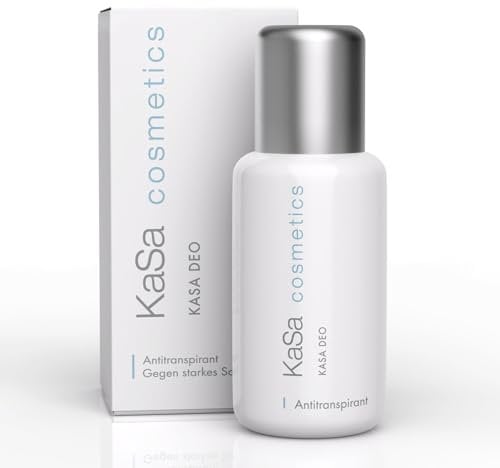 KaSa cosmetics Deo 50 ml - Antitranspirant gegen starkes Schwitzen für Männer & Frauen - Dermatologisch getestet - Schützt vor Schweiß- und Geruchsbildung - parfümfrei - Made in Germany