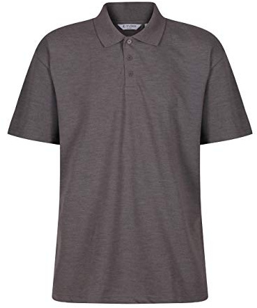 Trutex Unisex Polo Shirt, Marl Grey, 3-4 Years UK
