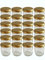 hocz 24er Set leere Rundgläser Sturzgläser Mini Gläser 53 ml Deckelfarbe Gold To 43