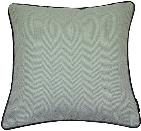 McAlister Textiles Herringbone Boutique Tweed Kissenbezug in Blau & Anthrazit Grau 50 x 50 cm Deko Kissenhülle & Wolle-Gefühl für Sofa, Couch