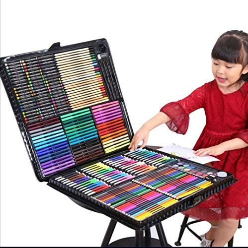 ArtBoss® 288pcs Artist Art Drawing Sets, Colored Pencil Drawing Art Marker Pen Set With Crayon Oil Paint Brush Drawing Professional Art Set Gift for Children Kids.