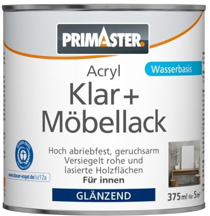 Primaster Klar- und Möbellack für Wohnbereich geeignet geruchsarm