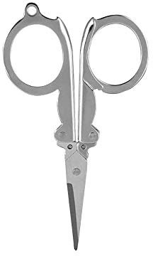 EUROXANTY Klappschere | Taschenschere mit Klappmechanismus | kleine Schneiderschere aus verchromtem Stahl | 10 cm