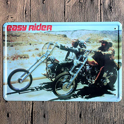 Free Pintree Original Retro Design Easy Rider Blechschilder Wandkunst | Dicker Weißblech Druck Poster Wanddekoration für Garage