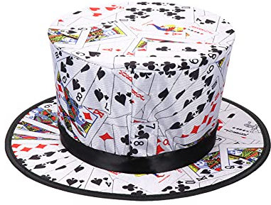 Toddmomy Top Zauberer Hut Kappe Tuch Spielkarte Druck Kostüm Party Marvellous Leistung Zaubern Kleid Bis Zubehör Bunte