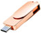 HXSZWJJ Clé USB 3.0 128 Go Clé USB C Type Clé USB 3.0 256 Go 64 Go 32 Go De Mémoire (Capacity : 128GB, Color : Rose Gold)