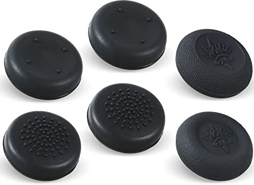 9CDeer Performance Joystick Analog Stick Thumb Grips Set of 6 Standard Compatible with Xbox Series X/S Xbox One, Switch Pro Controller Black