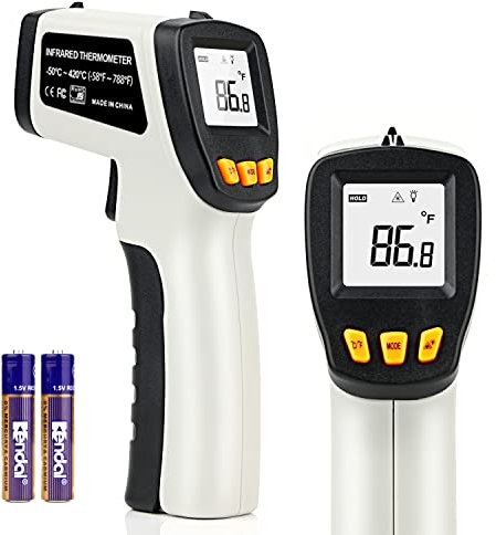 LEERCHUANG Termometro a infrarossi (non per persone), misuratore di temperatura per forno pizza, pistola termica laser senza contatto per cucinare/grigliare (520-GR)
