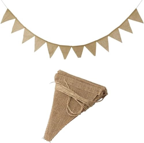 Rustikale Wimpel Garlande,Leinen Wimpel,Leinen Wimpelketten,Wimpelkette Jute,Wimpelkette VintageJute Wimpelkette,Jute Girlande,Jute Wimpel,Jute Wimpelkette Hochzeit,Jute Flagge,Wimpel Vintage,13 Stück