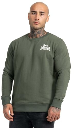 Lonsdale Herren-Sweatshirt, Baumwollmischung Pullover für den Alltag | Leichter Stoff, Rundhalsausschnitt und lange Ärmel, weiche Innenseite, Sweatshirt zum Überziehen für Streetwear und Freizeit