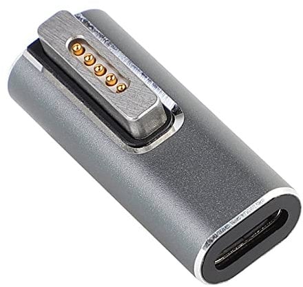 SUPERNIGHT USB C Magnet Adapter, USB C zu Magnetische T-Spitze für MacBook Pro/Air nach 2012, Buchse Typ-C zu Mags 2 Konverter Anschluss Ersatz MacBook Netzteil für PD 45W-100W Ladegerät, T-Shape!