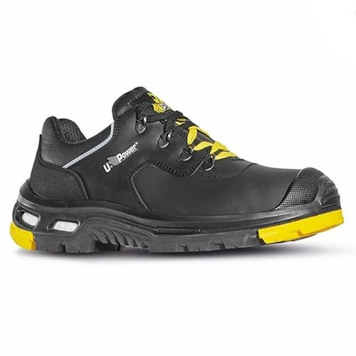 U-Power - Chaussures de sécurité Basses Ultra résistantes YARVIS - Environnements exigeants - S3 HRO SRC CI 42 Noir/Jaune