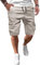 JMIERR Kurze Hosen Herren Baumwolle Cargo Shorts Herren Sommer Freizeithose mit Taschen Grau S