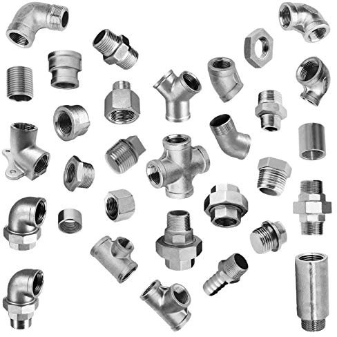 MegaHaustechnik Reduzier Stück aus V4A Edelstahl Außengewinde AG 1 1/2 x 1 Zoll Innengewinde IG reduziert Gewinde Fitting Trinkwasser geeignet Reduzierung Verbinder Verschraubung Rohr Adapter