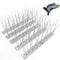 Bird Spikes for Pigeons Small Birds, Bird Deterrent Spikes for Outside to Keep Birds Squirrel Cat Away, Stainless Steel Bird Wire Spikes 5 Strips 1.2m