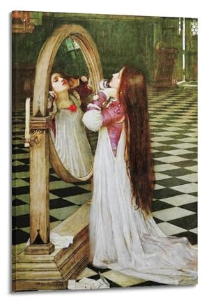 Mioedi John William Waterhouse (Mariana im Süden) Künstler-Poster, Wandkunst, Bild, Leinwanddrucke, Kunstwerke, Schlafzimmer, Wohnzimmer, Dekoration, 50 x 75 cm