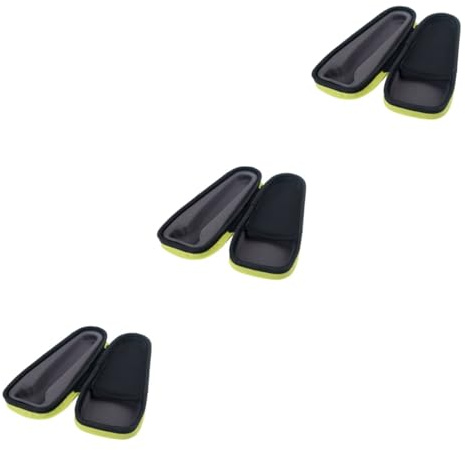 Healeved 3stücke Portable Rasierer Tasche Schützende Aufbewahrung Für Bart Und Nassrasierer Tragetasche Aus Pu Für Reisen Schwarz