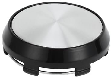 TUCKBOLD Cache-Moyeux De Roue Cache-Moyeux Cache De Jante Noir 1 Pc Od : 68Mm/2,68 Plastique Pour Toyota Corolla Pour Honda Fit Avec Autocollant Ton Argenté