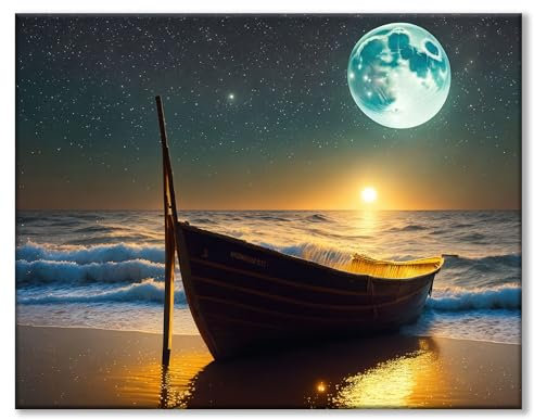 77iiAii Diamond Painting Erwachsene Diamant Painting Bilder Landschaft Strand 5D Diamond Painting Groß xxl 40 X 50 cm für Wohnzimmer und Schlafzimmer Wanddeko