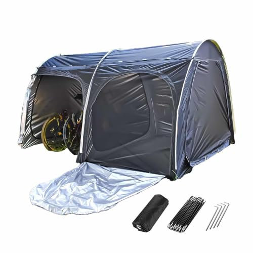 YSMSMZJK Garage Moto Grande 2 in 1 Tenda Moto con Tessuto Oxford 210D PU4000 Impermeabile Tende da Esterno Garage Moto per Esterno