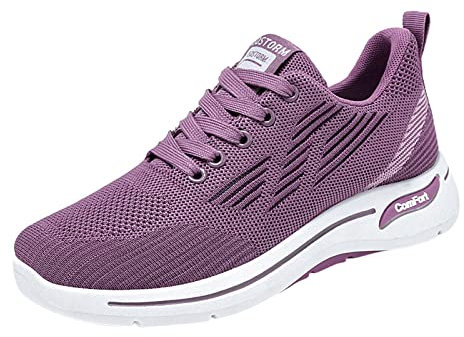 EU 41 Scarpe Ginnastica Donna Autunno Donna Scarpe Sportive Piatto Punta Rotonda Leggero Mesh Confortevole Design Semplice Sneakers Donna estive Bianche Scarpe Nere Sandali ortopedici Donna