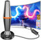Antena de TV Interior,Freeview Antena HDTV Digital con Amplificador y Cable Coaxial para Canales Locales,260km señal de Rango de Televisión Libre,Compatible con HD 4K 1080P-(VHF/UHF/DVB-T/DVB-T2)