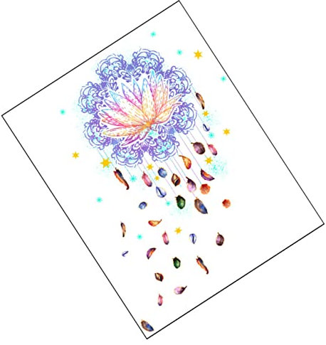 MAGICLULU Floral Mandala Aufkleber Peel Und Stick Abnehmbare Aufkleber Für Yoga Meditation Zimmer Hause