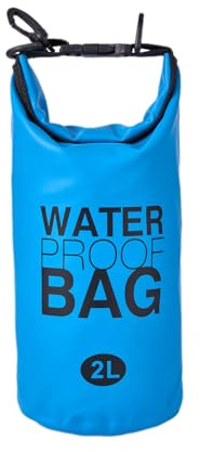 Wasserdichte Tasche, 2 l, PVC, wasserdicht, schwimmend, Kajak, Paddel, nautisch, blau, 2L, Wasserdicht