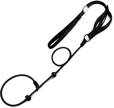 Slip Lead for Dogs 1.7m Nylon Rope Leash with Adjustable Collar Comfortable Handle Anti Pull Anti Choke Lightweight Training Lead for Puppy Small Medium Large Dogs Outdoor Walking Running, Black