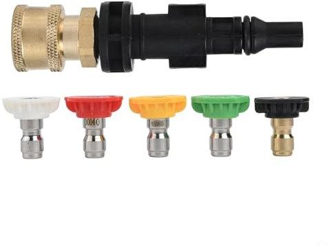 Adaptador de lavadora a presión compatible con LAVOR para PARKSIDE PHD para VAX, para Interskol y para martillo para productos Sterwins, con 5 puntas de boquilla de lavadora eléctrica