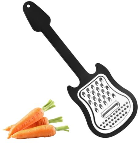Pequeño rallador de queso - de guitarra Slicer de cocina de acero inoxidable | Mini rallador de metal para queso, verduras, frutas, trituradores de papa, aparatos de cocina compactos para una fá
