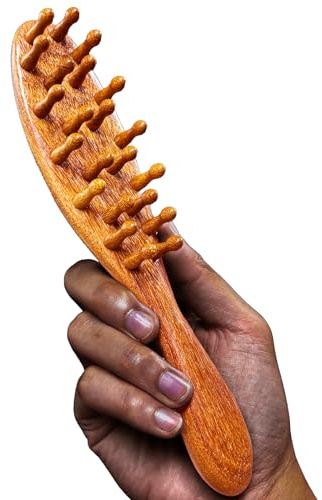 CIVEYA Natürliche Holzbürste für Microlocs und Sisterlocs, verhindert Verheddern oder Verschmelzen, Massagebürste zum Entspannen und Verteilen von Haarprodukten, kompakte Größe, geringes Gewicht