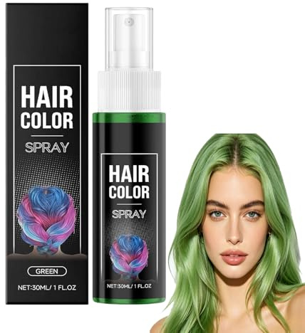 Laque temporaire pour cheveux et coloration instantanée (vert)