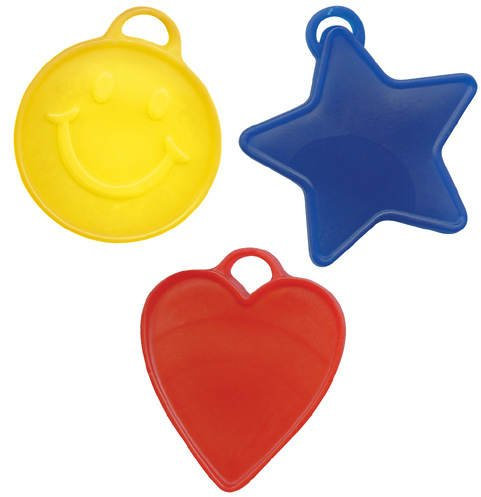 Ballongewicht Stern-Herz-Smiley 16g, 1 Stk.